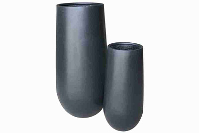    Nobilis Marco Round Plain Black vase